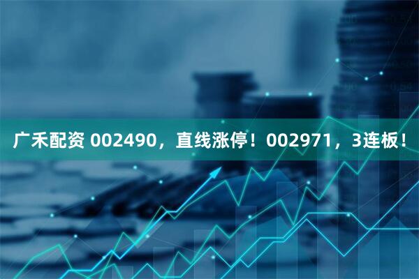 广禾配资 002490，直线涨停！002971，3连板！